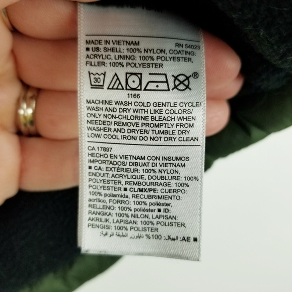 Old Navy Green Fleece-Lined Puffer Vest 12-18 Months - Picture 6 of 6